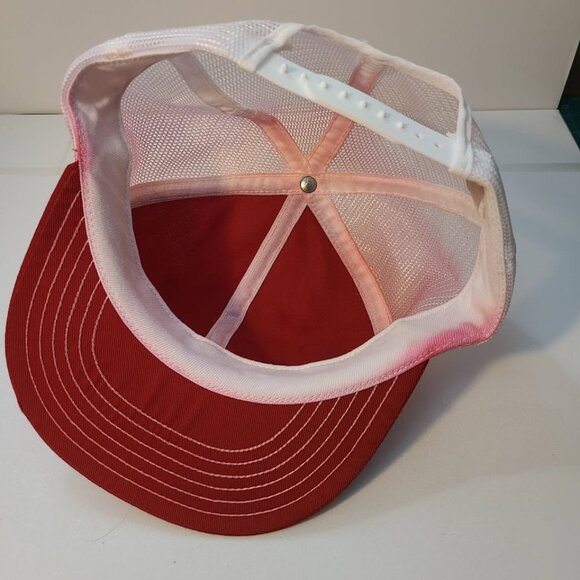 Vintage 90s Trucker Hat Firestone Forestry Tires Patch Mesh Adjustable Hat - Picture 7 of 8
